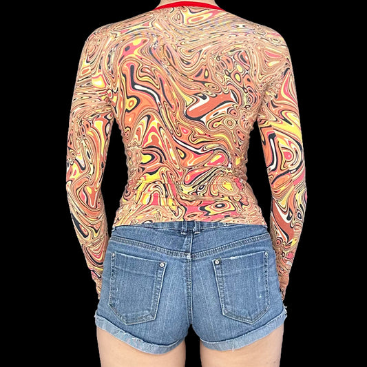 Hysteric Glamour Psychedelic Long Sleeve Tee (fits XS-S)