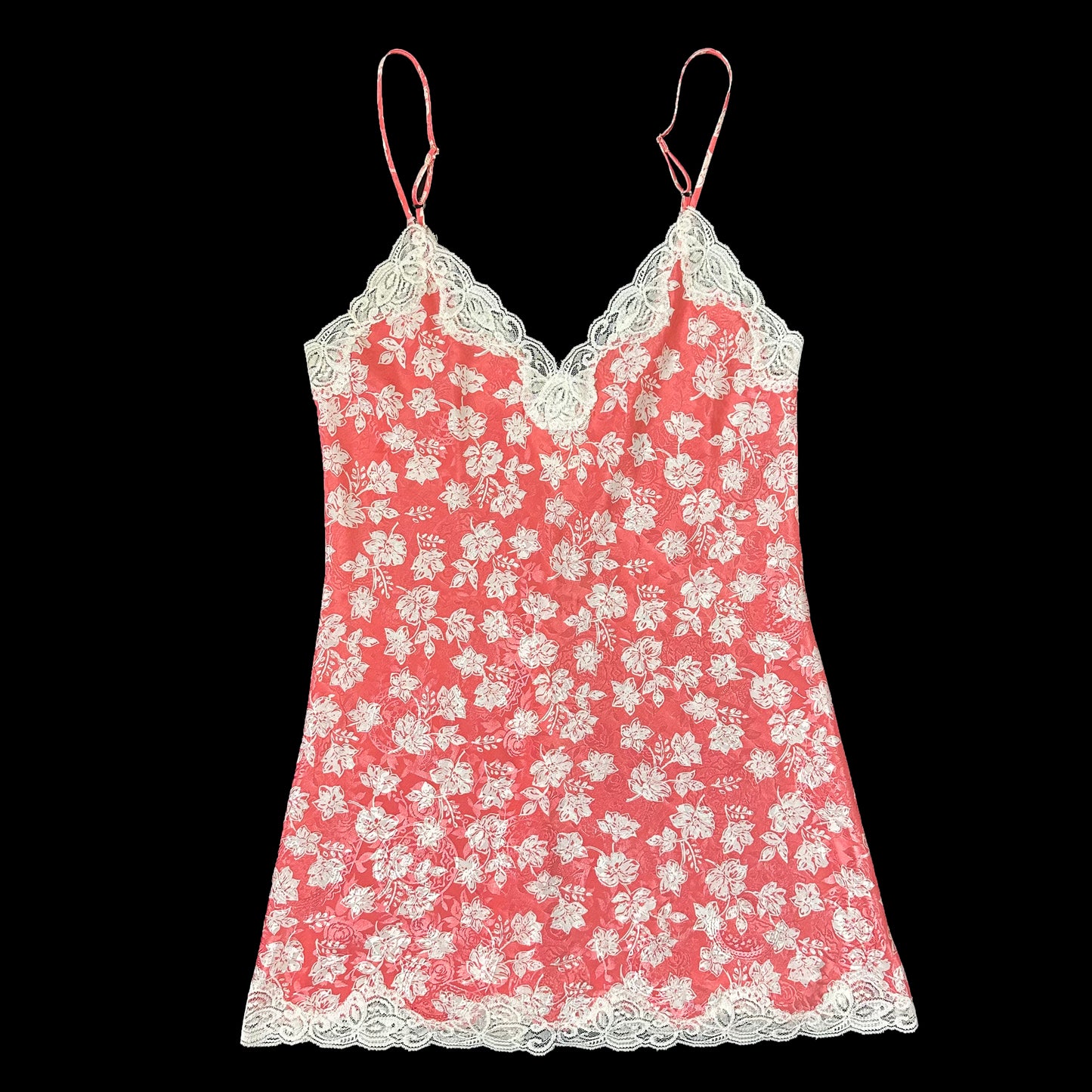 1991 Victoria’s Secret Gold Label Pink & White Floral Slip Dress (S)