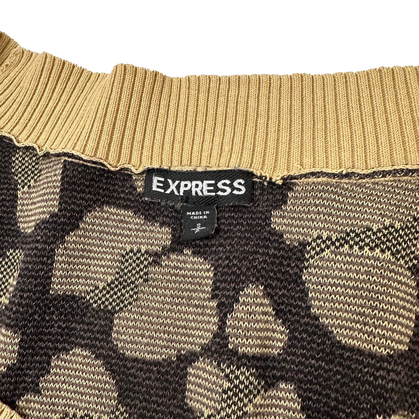 Sexy Leopard Print V-Neck Sweater (S)