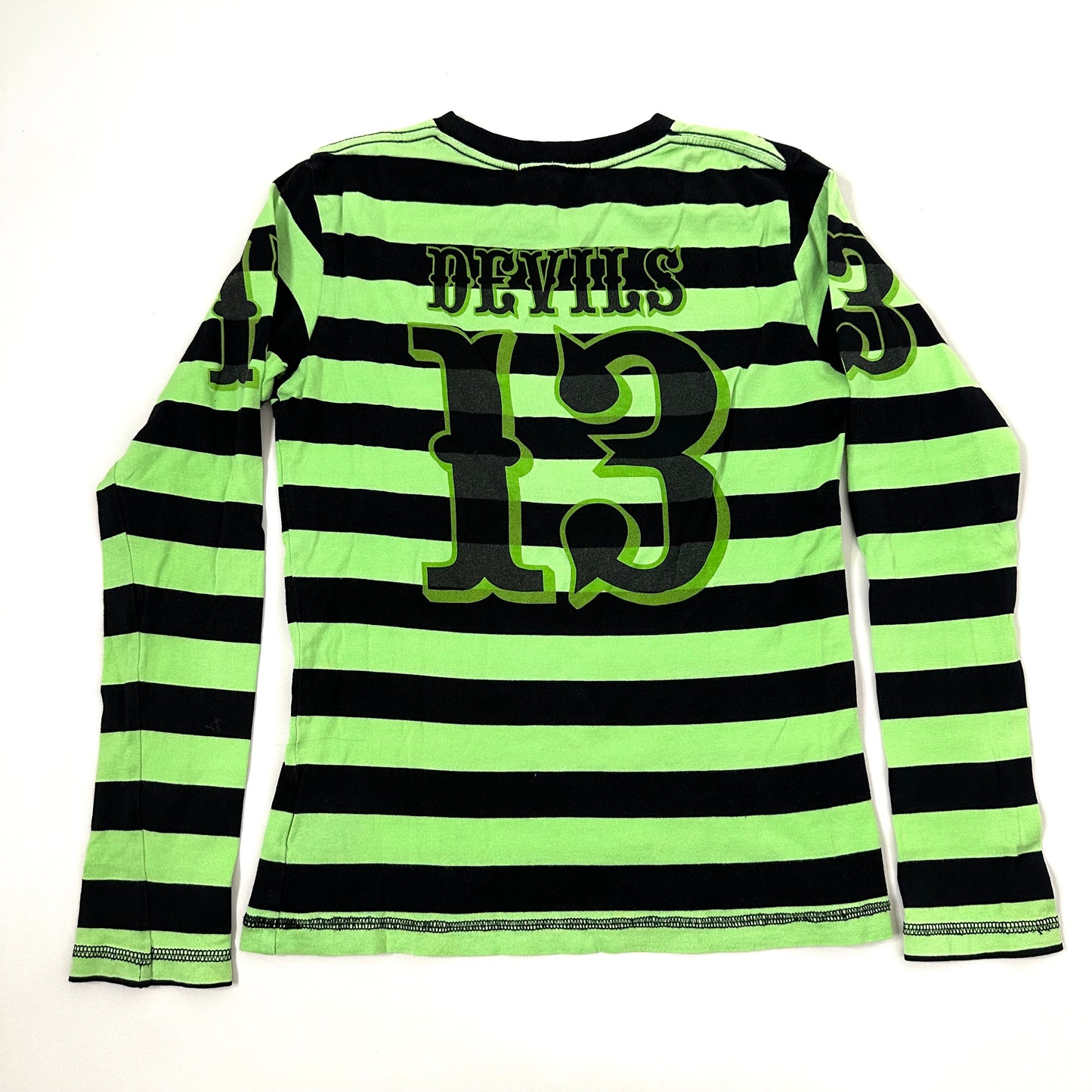 Hysteric Glamour Mini Black & Lime Green Devils Long Sleeve (Fits XS-S)