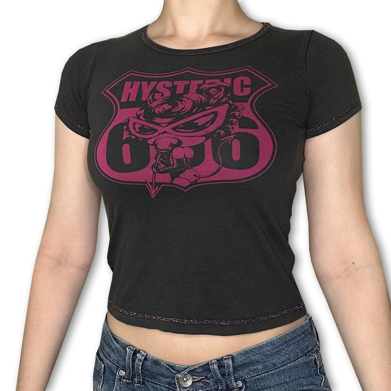 Hysteric Glamour “66 Rogue Hysteric” Grunge Baby Tee (Fits XS-S)