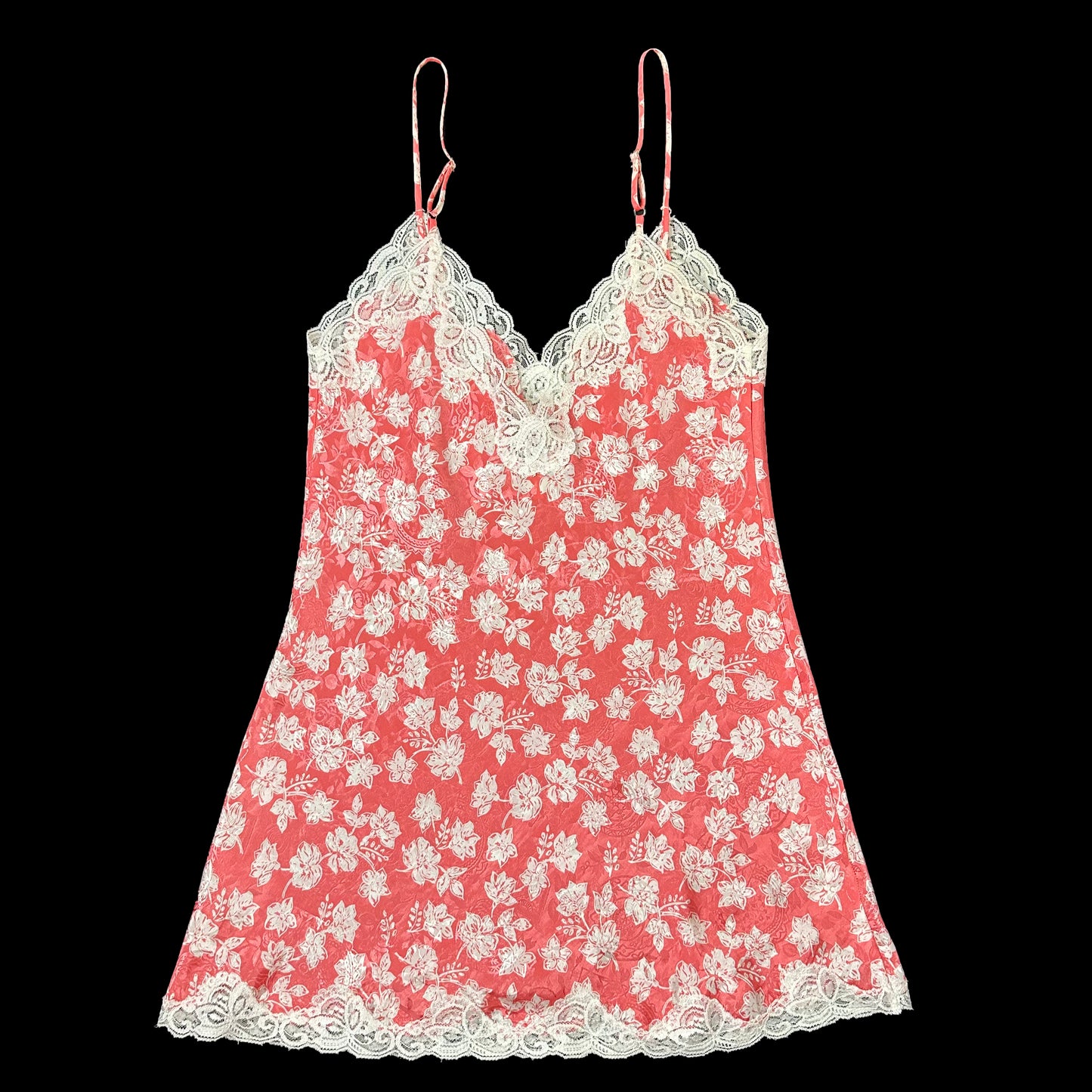 1991 Victoria’s Secret Gold Label Pink & White Floral Slip Dress (S)