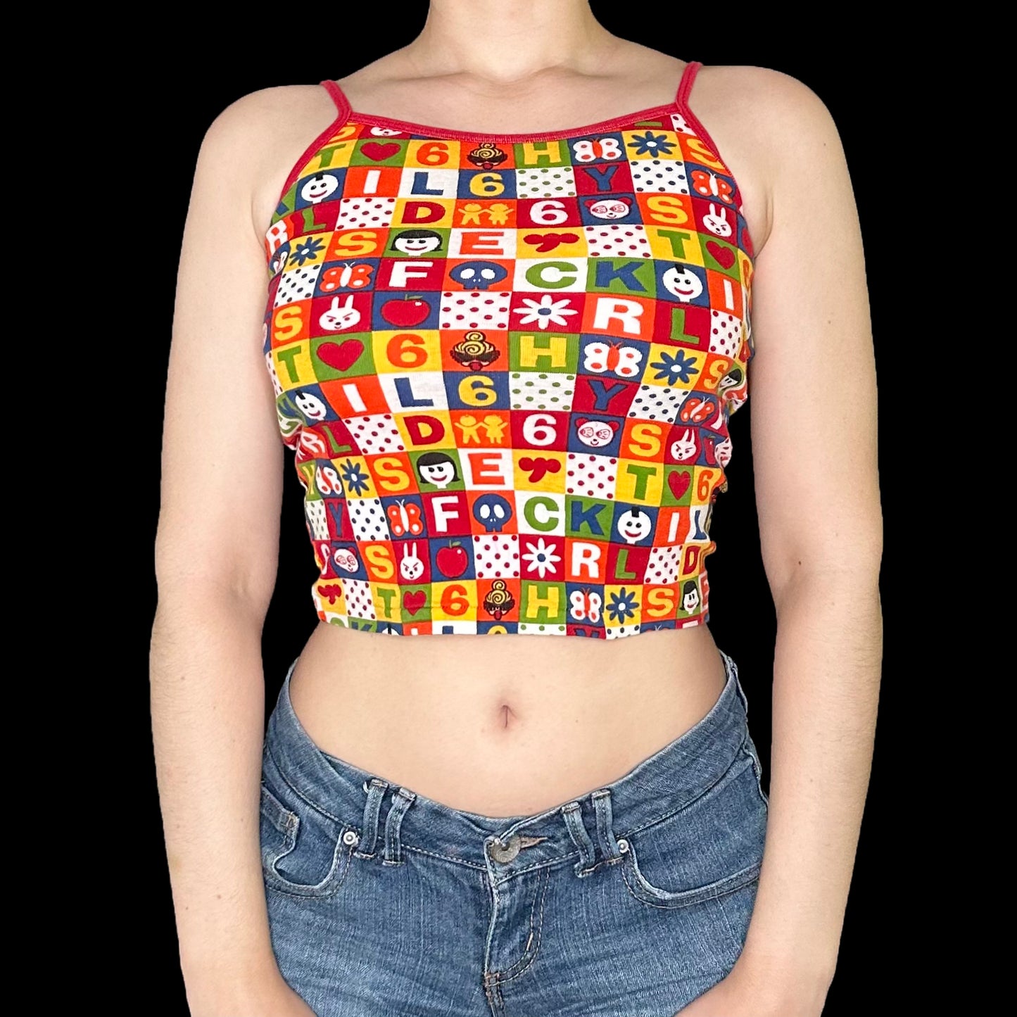 Hysteric Glamour “I Love Hys” Rainbow Printed Tank Top (Fits XS-S)