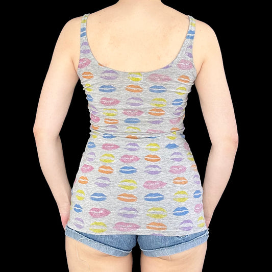 J-Fashion Rainbow Lips Tank Top (Fits S-L)