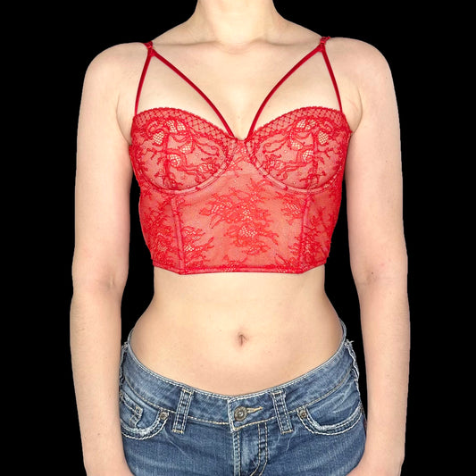 Victoria’s Secret Sexy Red Bustier Top (34C)