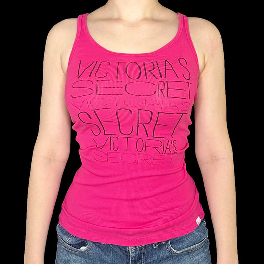 Y2K Hot Pink Victoria’s Secret Tank Top (S)