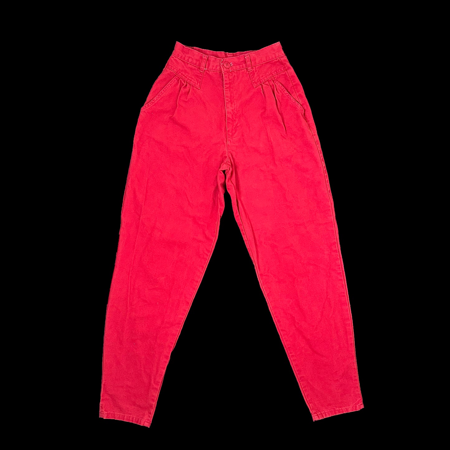 80s Cherry Red Western Jeans (25”)