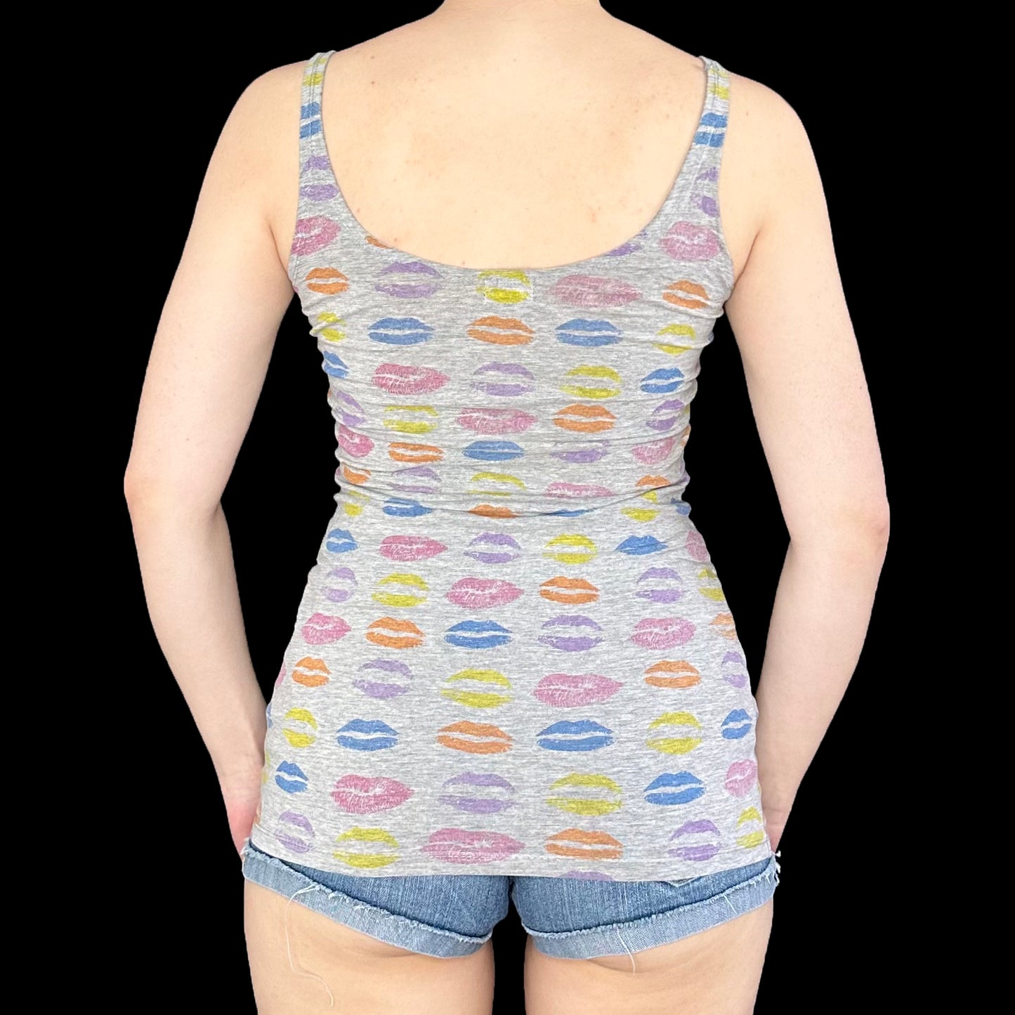 J-Fashion Rainbow Lips Tank Top (Fits S-L)