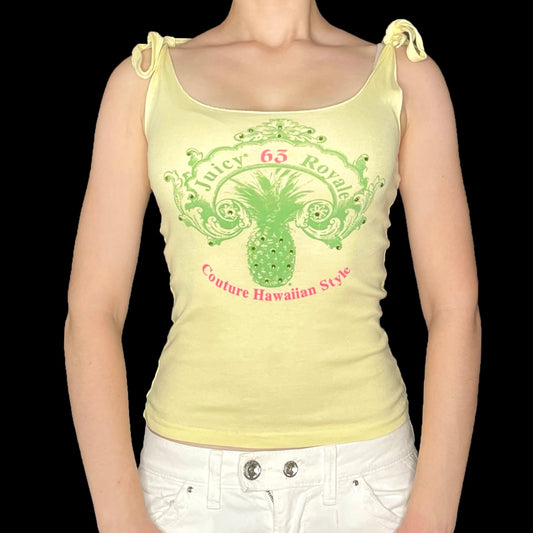 Y2K Yellow Juicy Couture Tank Top (XS-M)