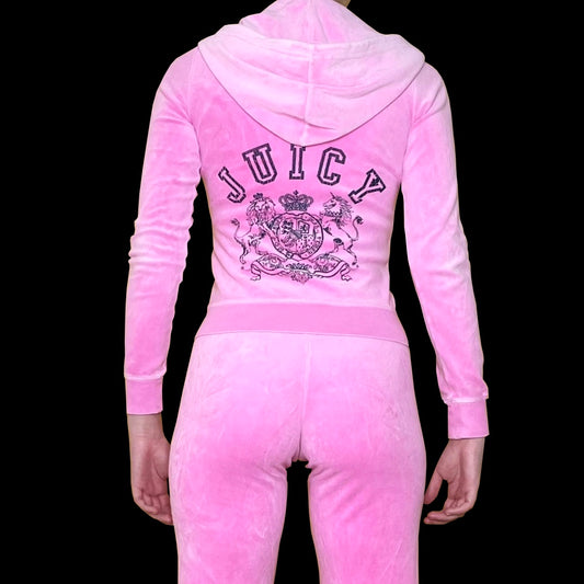 Y2K Bubblegum Pink Juicy Couture Velour Tracksuit (XS)