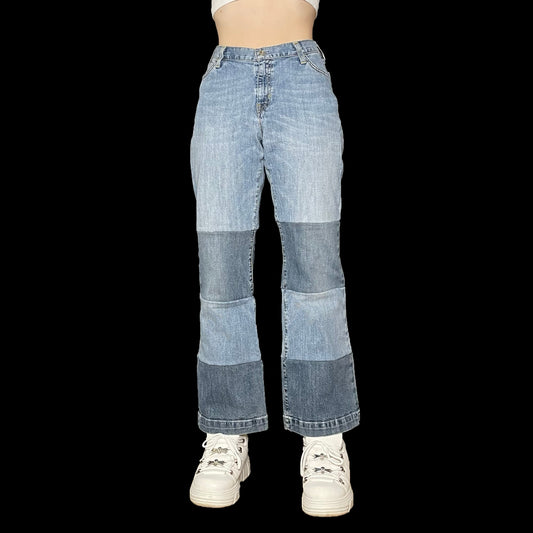Upcycled Two-Toned Jeans (27-28”)